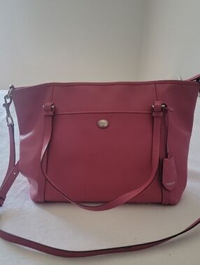 COACH Purse *Peyton* Saffiano Leather Handbag Carryall Burgundy Merlot Large